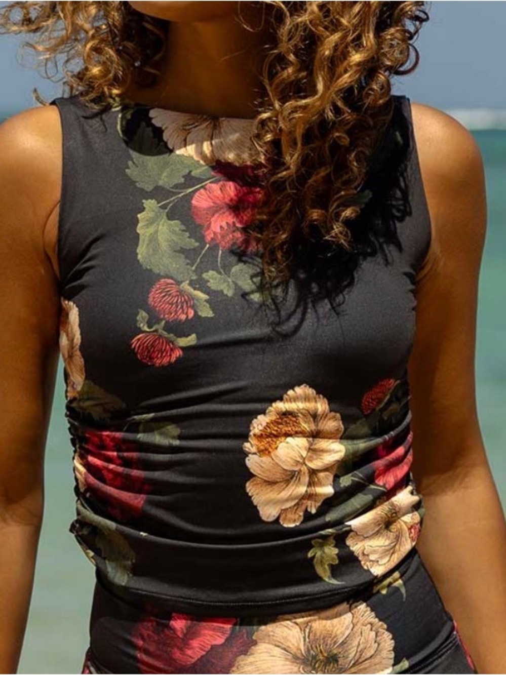 Albion Black Floral Two-Piece Swim Set - Picture 3 of 11